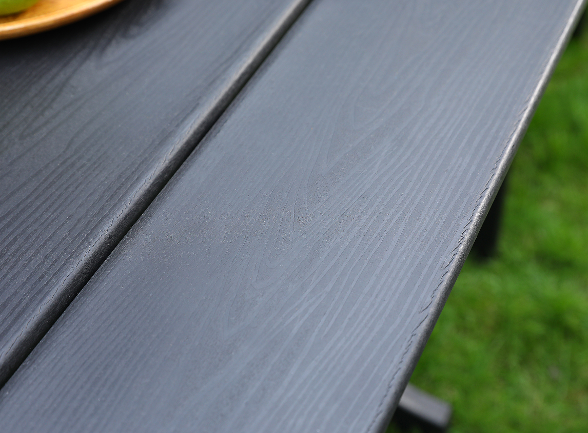 ধূসর HDPE আয়তক্ষেত্রাকার আউটডোর টেবিল